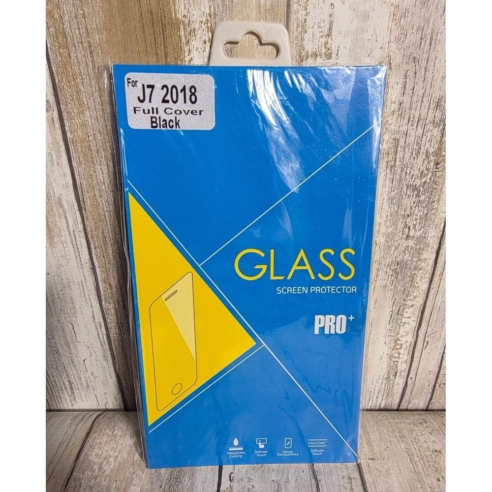 Samsung Galaxy J7 2018 Tempered Glass Screen Protector Full Cover Black 9H 0.3mm